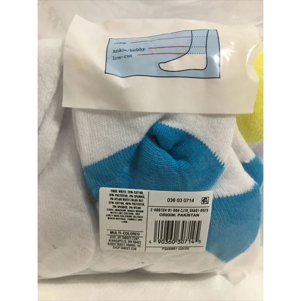 Girls' 10pk Low Cut Athletic Socks - Cat & Jack; Large Cushioned Sole.